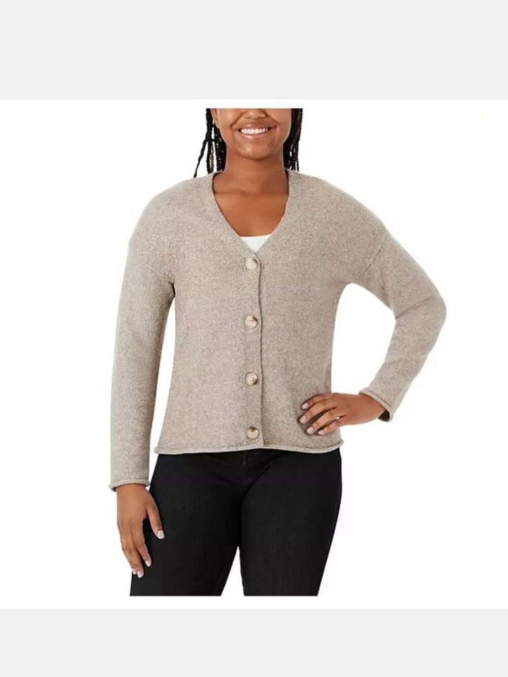 Member's Mark Women's V-Neck Cardigan Super Soft Med.  New